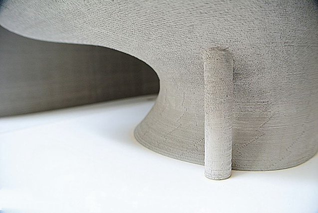 用紙材料3D打印實現高難度的混凝土造型